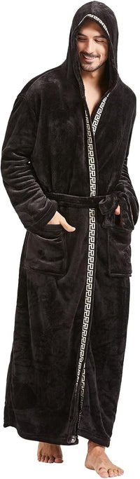 Herren Bademantel mit Kapuze und Taschen, Frottee-Luxus-Luzern Mode