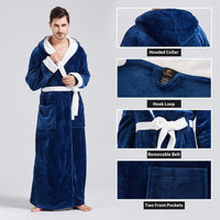 Herren Bademantel mit Kapuze und Taschen, Frottee-Luxus-Luzern Mode