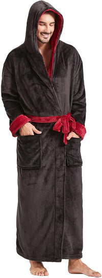 Herren Bademantel mit Kapuze und Taschen, Frottee-Luxus-Luzern Mode