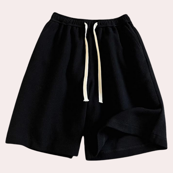 Damen Sommer Culotte Hose mit Elastikbund - Bequem & Stilvoll-Schwarz-S-Luzern Mode