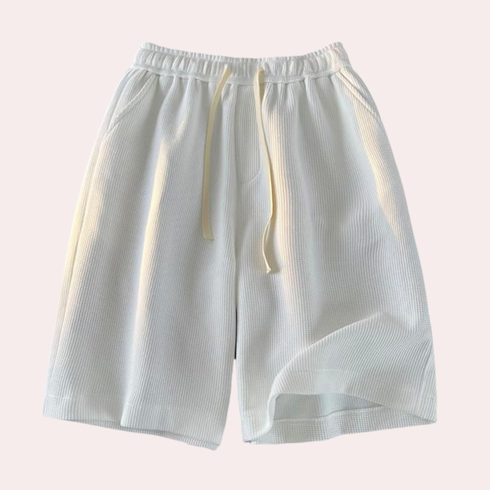 Damen Sommer Culotte Hose mit Elastikbund - Bequem & Stilvoll-Weiß-S-Luzern Mode
