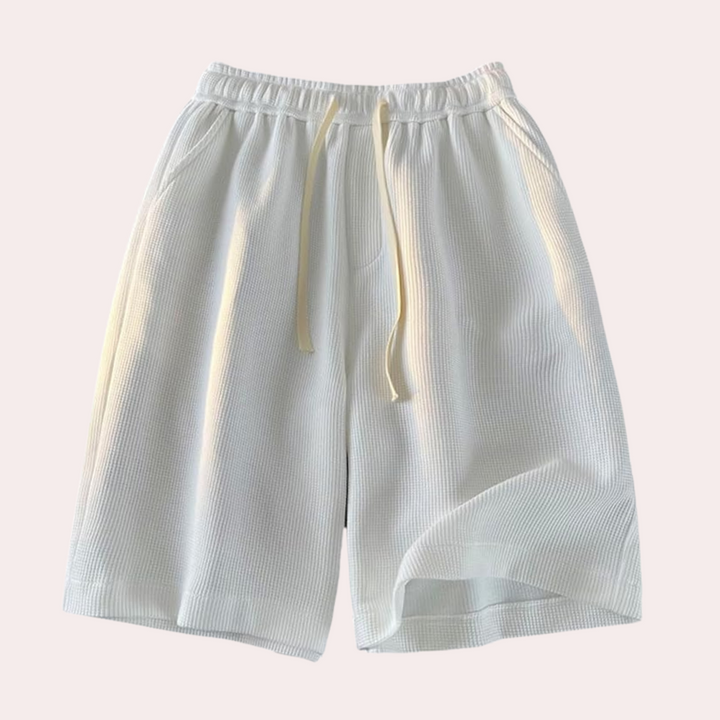 Damen Sommer Culotte Hose mit Elastikbund - Bequem & Stilvoll-Weiß-S-Luzern Mode