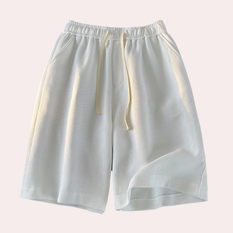 Damen Sommer Culotte Hose mit Elastikbund - Bequem & Stilvoll-Weiß-S-Luzern Mode