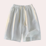 Damen Sommer Culotte Hose mit Elastikbund - Bequem & Stilvoll-Weiß-S-Luzern Mode
