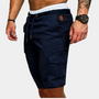 Herren Cargo Shorts mit Taschen - Bequeme Sommermode-Blau-36-Luzern Mode