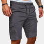 Herren Cargo Shorts mit Taschen - Bequeme Sommermode-Grau-36-Luzern Mode