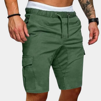 Herren Cargo Shorts mit Taschen - Bequeme Sommermode-Grün-36-Luzern Mode