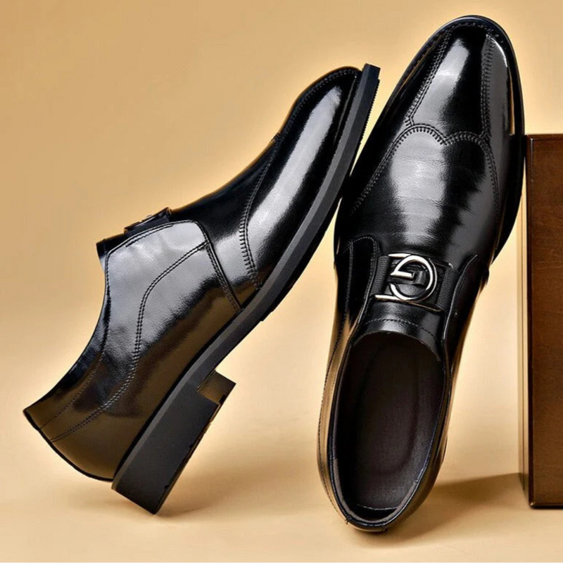 Herren Business Lederschuhe mit Schnalle - Elegante Schuhe-Luzern Mode