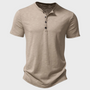 Herren T-Shirt mit V-Ausschnitt aus Baumwolle kaufen-Khaki-S-Luzern Mode