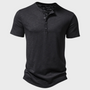 Herren T-Shirt mit V-Ausschnitt aus Baumwolle kaufen-Schwarz-S-Luzern Mode