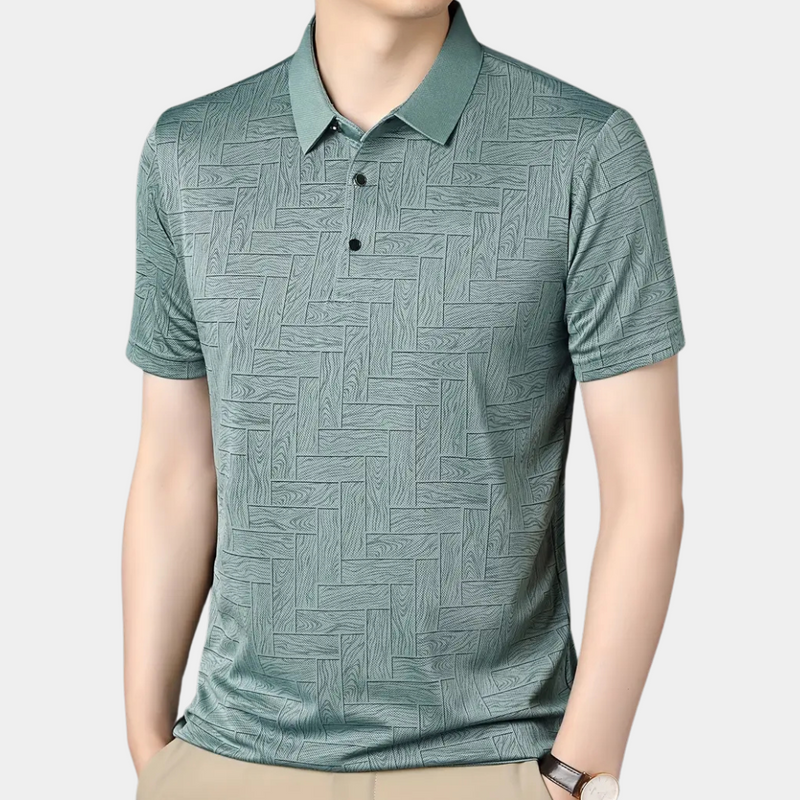 Herren Polohemd mit Muster - Elegantes Freizeitshirt-Luzern Mode
