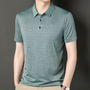 Herren Polohemd mit Muster - Elegantes Freizeitshirt-Grün-S-Luzern Mode