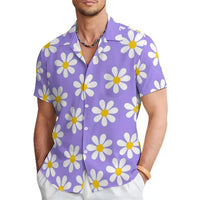Herren Sommerhemd mit Blumenmuster und Reverskragen – Elian