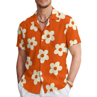 Herren Sommerhemd mit Blumenmuster und Reverskragen – Elian