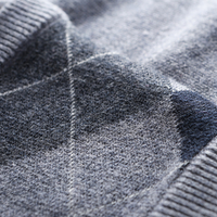 Herren Argyle Strickweste V-Ausschnitt Business Look-Luzern Mode