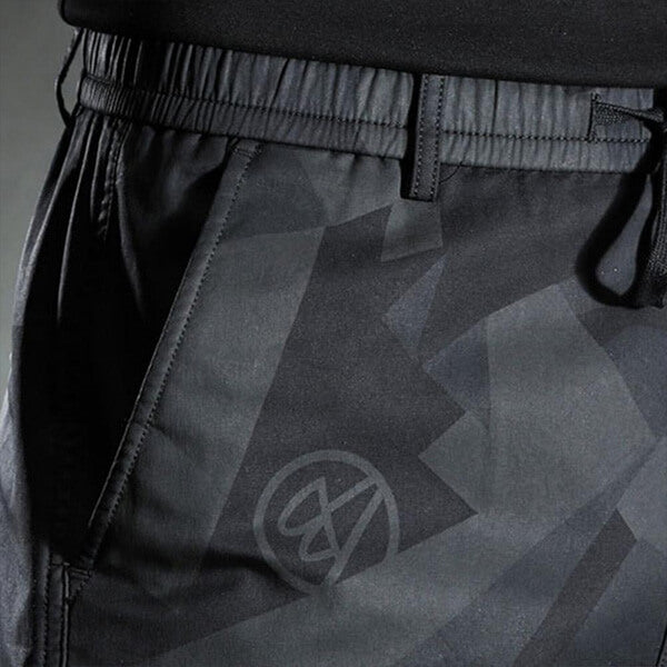 Herren Cargohose | Sportlich | Schwarzes Camouflage | Locker sitzend | Elastisch-Luzern Mode