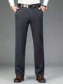 Herren Chinohose Business Casual mit Gürtel - Bequem und Stilvoll-Dunkelgrau-XS-Luzern Mode