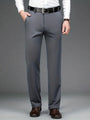Herren Chinohose Business Casual mit Gürtel - Bequem und Stilvoll-Grau-XS-Luzern Mode