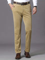 Herren Chinohose Business Casual mit Gürtel - Bequem und Stilvoll-Khaki-XS-Luzern Mode