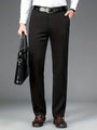 Herren Chinohose Business Casual mit Gürtel - Bequem und Stilvoll-Schwarz-XS-Luzern Mode