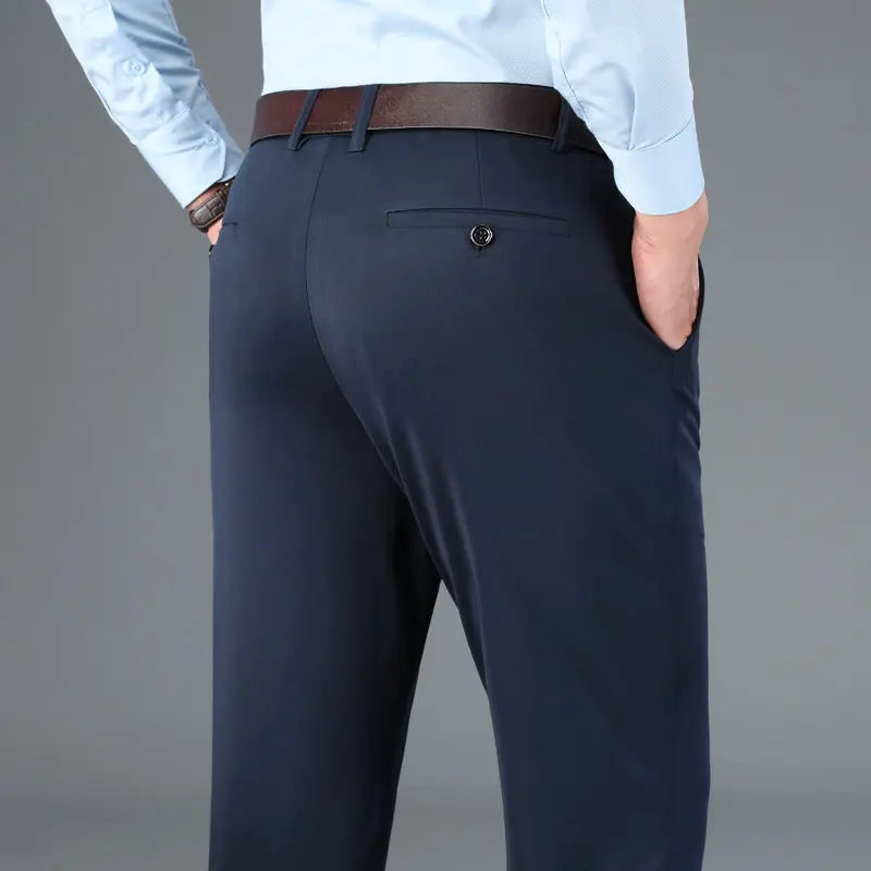 Herren Business-Hose: Elegante Anzughose für Büro und Alltag-Blau-29-Luzern Mode
