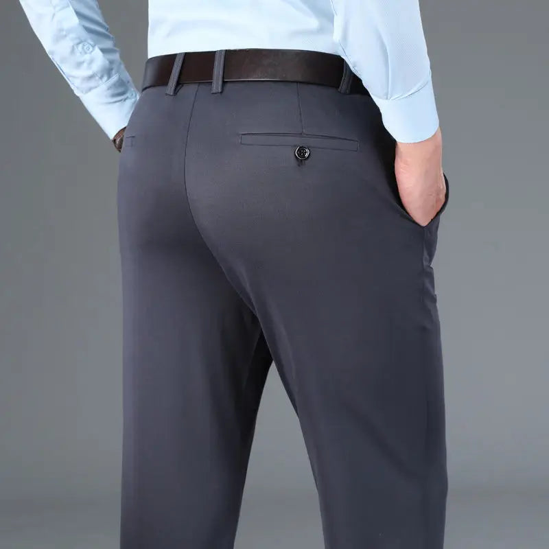 Herren Business-Hose: Elegante Anzughose für Büro und Alltag-Grau-29-Luzern Mode