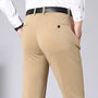 Herren Business-Hose: Elegante Anzughose für Büro und Alltag-Khaki-29-Luzern Mode