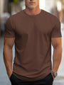 Herren-T-Shirt | Baumwolle | Kurzarm | Rundhals | Regular Fit | Modern-Braun-S-Luzern Mode