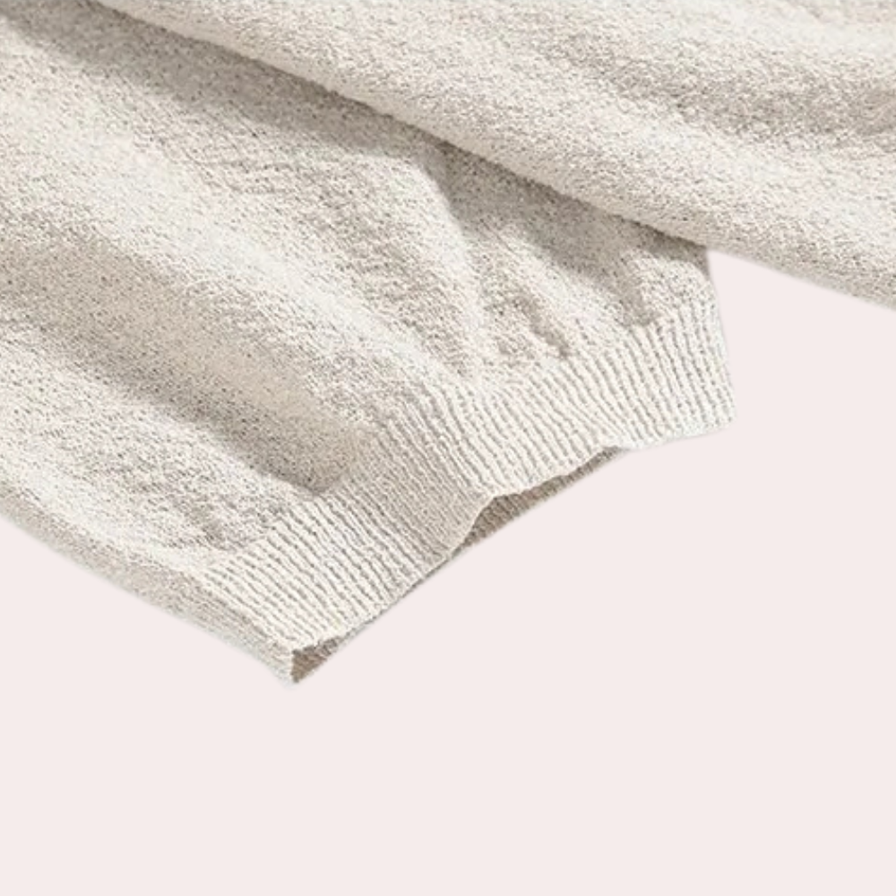 Herren Strickpullover mit Rundhalsausschnitt und Rippbündchen-Luzern Mode