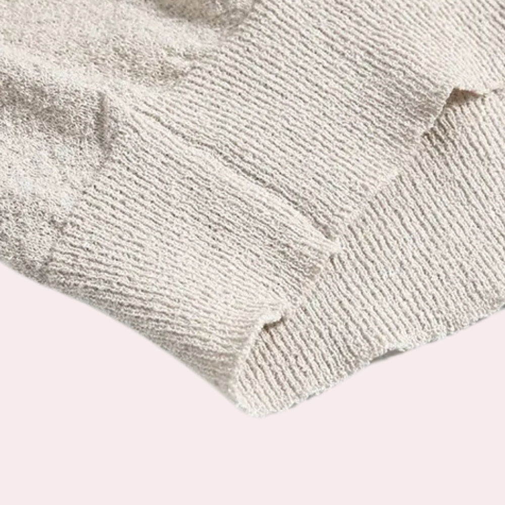 Herren Strickpullover mit Rundhalsausschnitt und Rippbündchen-Luzern Mode