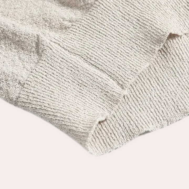 Herren Strickpullover mit Rundhalsausschnitt und Rippbündchen-Luzern Mode