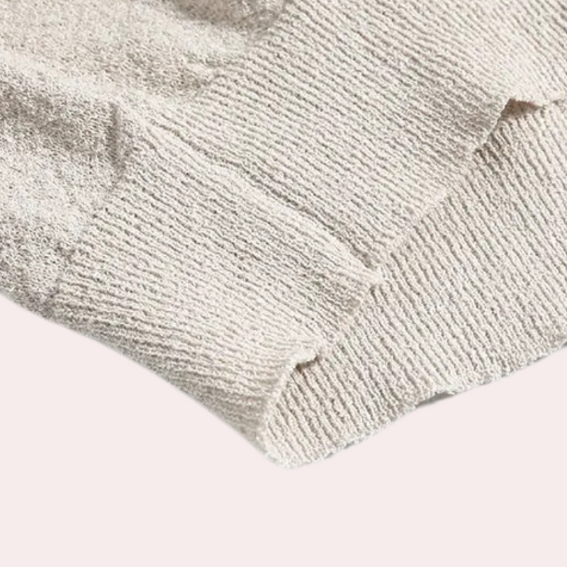 Herren Strickpullover mit Rundhalsausschnitt und Rippbündchen-Luzern Mode