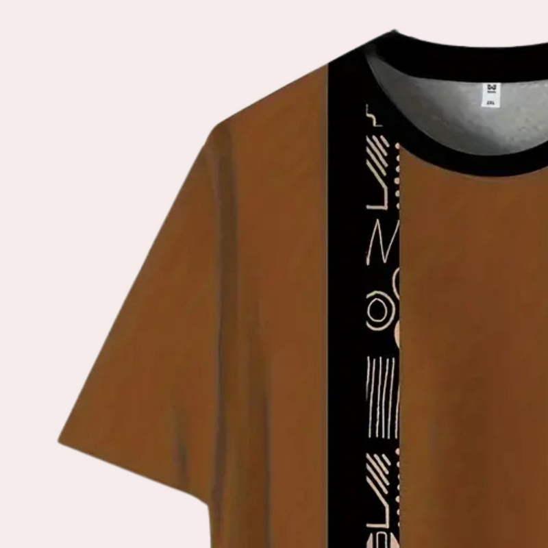 Herren T-Shirt mit modernem Muster - Bequem & Stilvoll-Luzern Mode