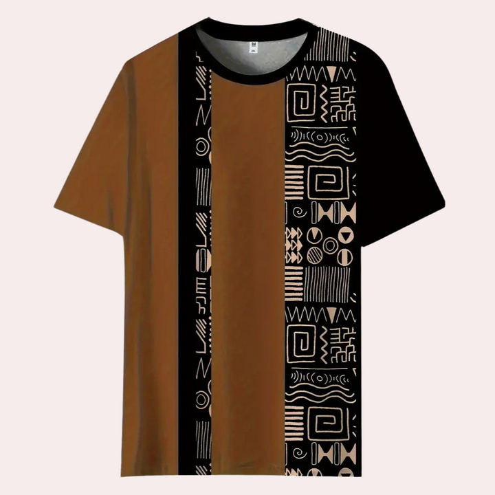 Herren T-Shirt mit modernem Muster - Bequem & Stilvoll-Luzern Mode