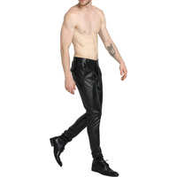 Herren Lederhose Slim Fit - Modische Lederjeans kaufen-Luzern Mode