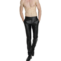 Herren Lederhose Slim Fit - Modische Lederjeans kaufen-Luzern Mode
