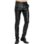 Herren Lederhose Slim Fit - Modische Lederjeans kaufen-Schwarz-28-Luzern Mode