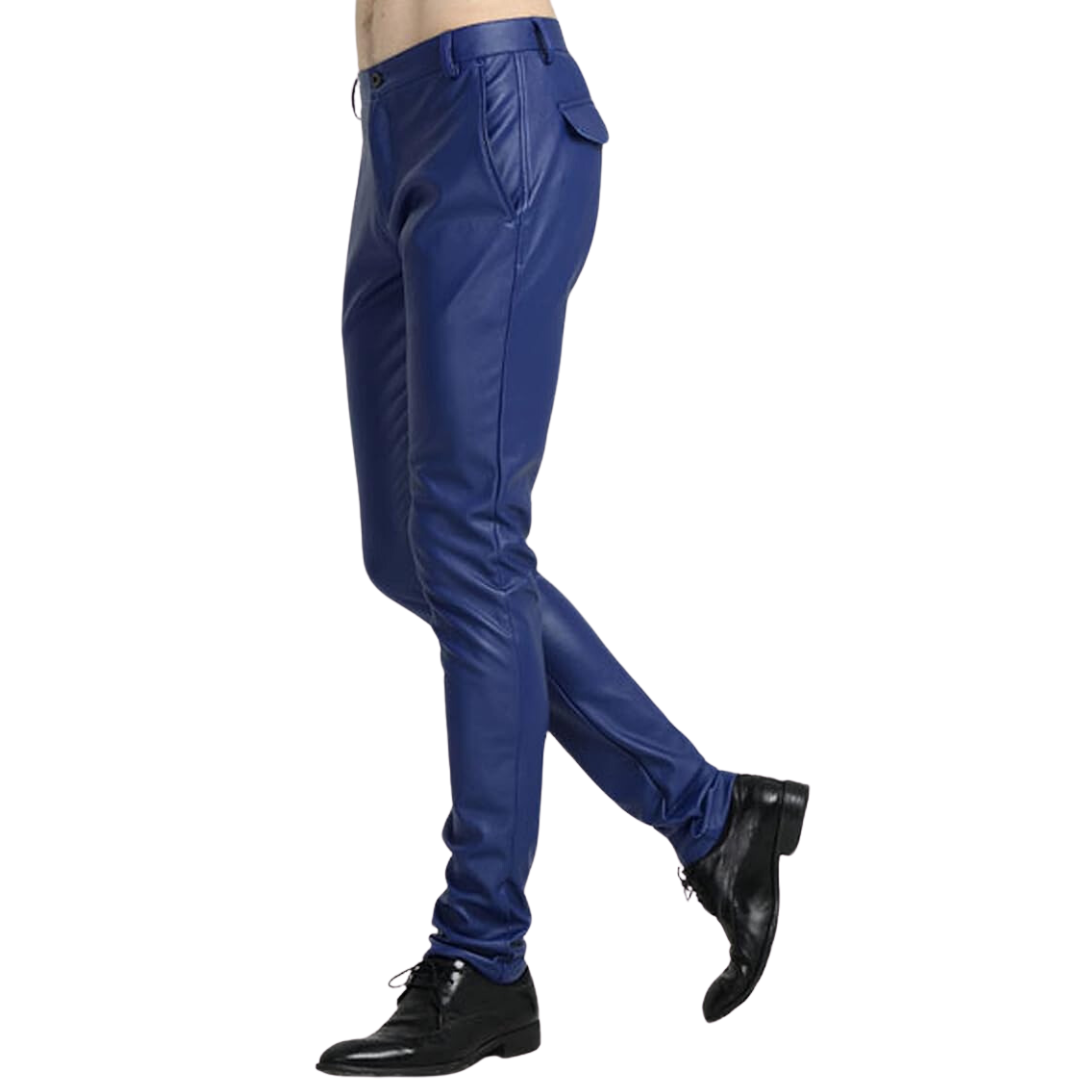Herren Lederhose Slim Fit - Modische Lederjeans kaufen-Luzern Mode