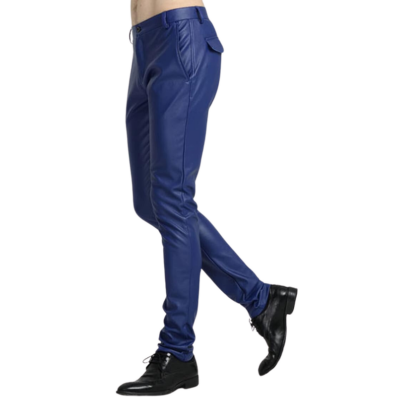 Herren Lederhose Slim Fit - Modische Lederjeans kaufen-Luzern Mode