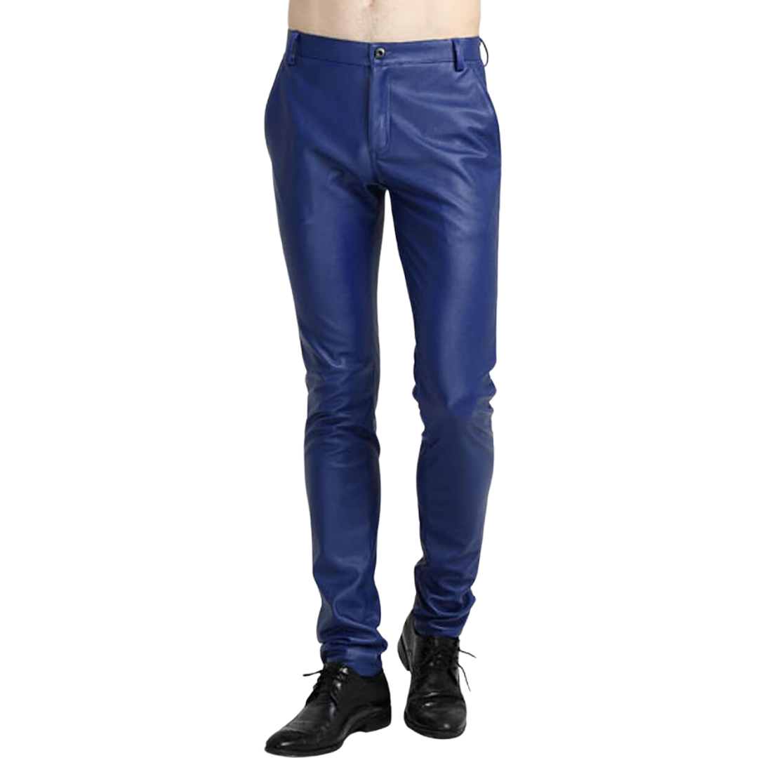 Herren Lederhose Slim Fit - Modische Lederjeans kaufen-Luzern Mode