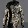 Herren Winterjacke Camouflage Parka mit Kapuze Outdoor-Grün-S-Luzern Mode