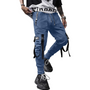 Herren Cargohose mit Taschen und Gürteldetails Streetwear-Blau-XS-Luzern Mode