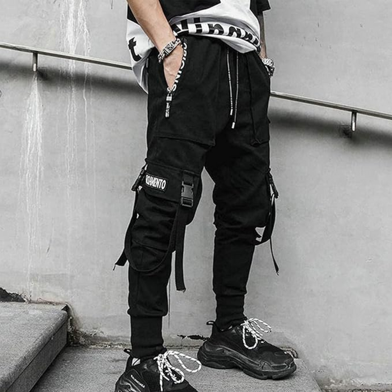 Herren Cargohose mit Taschen und Gürteldetails Streetwear-Luzern Mode