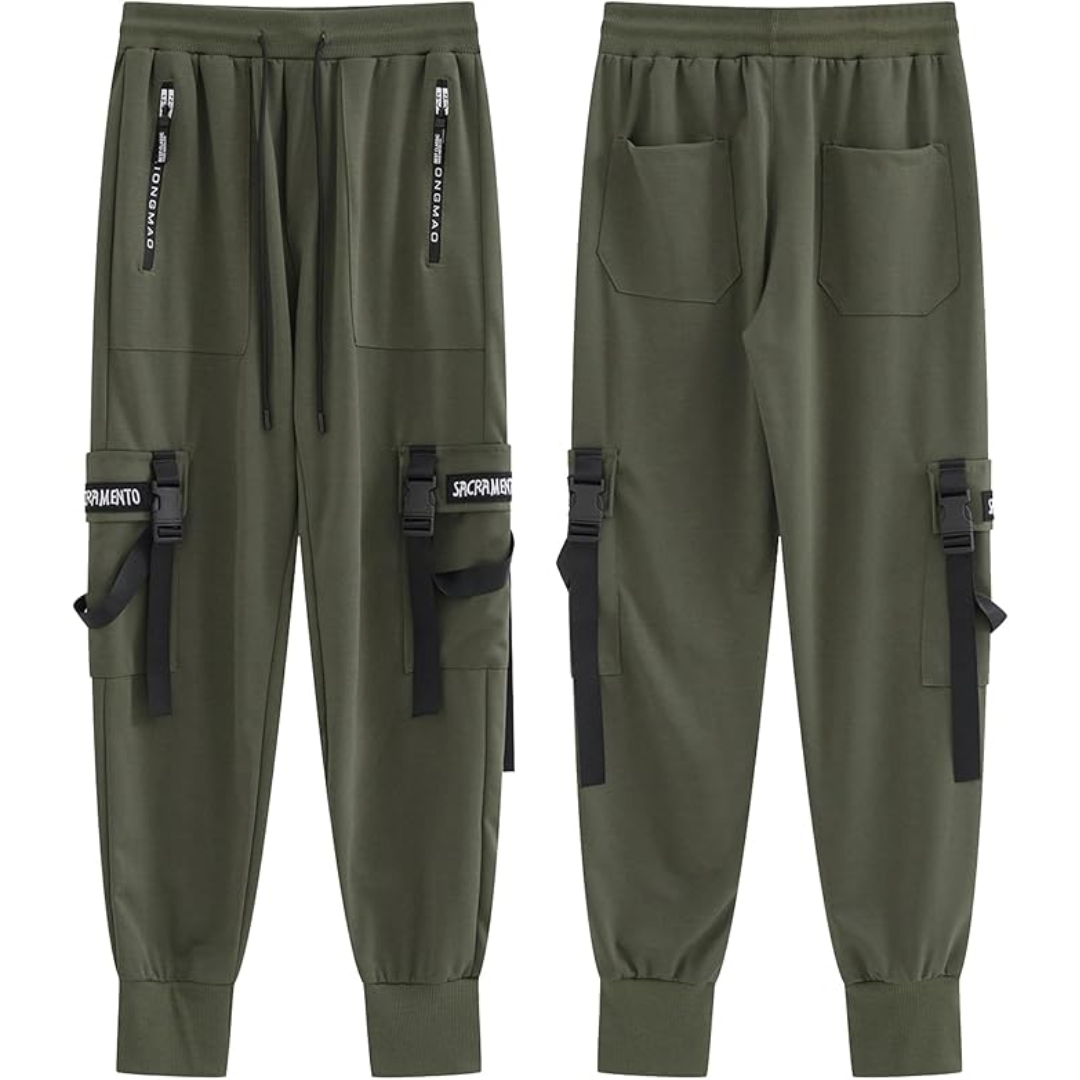 Herren Cargohose mit Taschen und Gürteldetails Streetwear-Luzern Mode