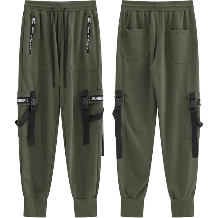 Herren Cargohose mit Taschen und Gürteldetails Streetwear-Luzern Mode