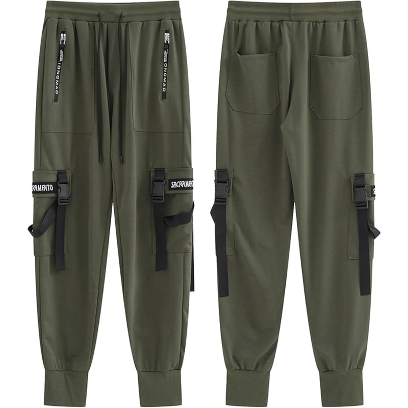 Herren Cargohose mit Taschen und Gürteldetails Streetwear-Luzern Mode