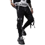 Herren Cargohose mit Taschen und Gürteldetails Streetwear-Schwarz-XS-Luzern Mode