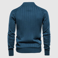 Herren Strickjacke mit Reißverschluss und Rautenmuster-Luzern Mode