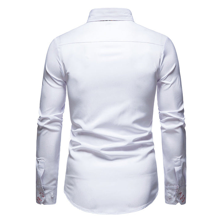 Herrenhemd mit Muster - Elegantes Langarm Businesshemd-Luzern Mode