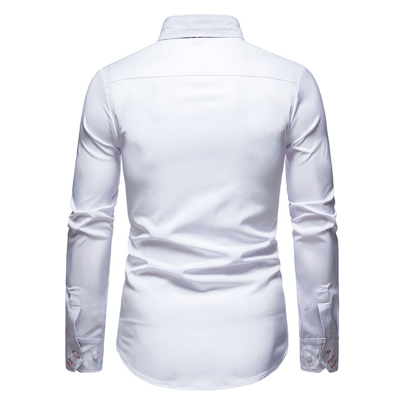Herrenhemd mit Muster - Elegantes Langarm Businesshemd-Luzern Mode